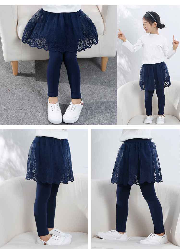 Girls Autumn And Winter Dress Skirt Pants Fake Two Plus Velvet Thickened Leggings