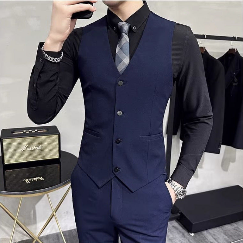Men’s Tailored Fit Vest Suit | Elegant Slim Fit 3-Piece Style | Formal Office & Party Wear for Modern Gentlemen