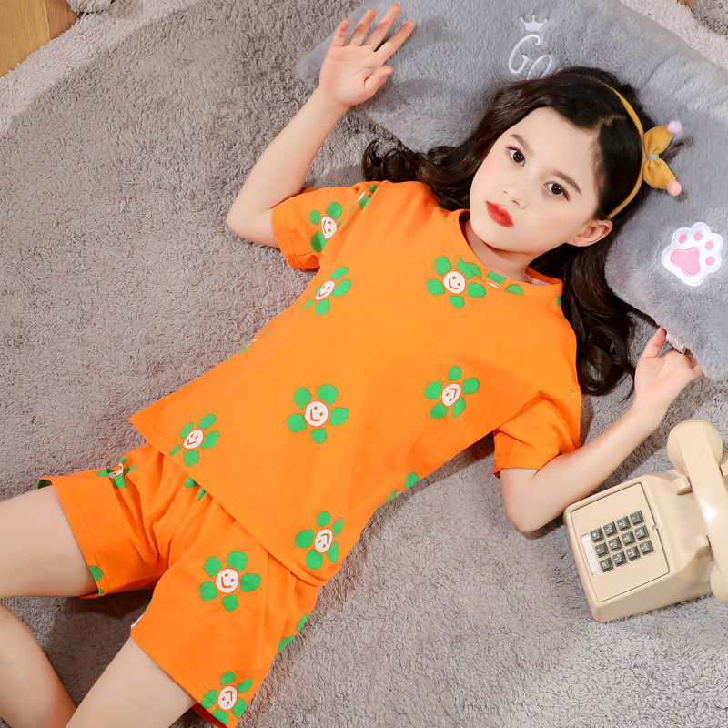 Girls Homewear Sets New Short Sleeve Pajamas