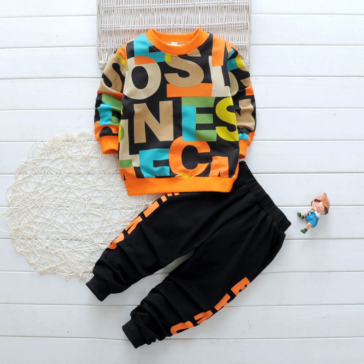 Boy suit two-piece cartoon sweater