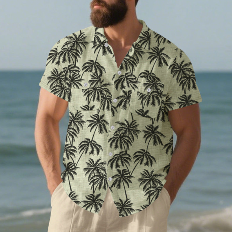 European And American Men's Beach Short Sleeve