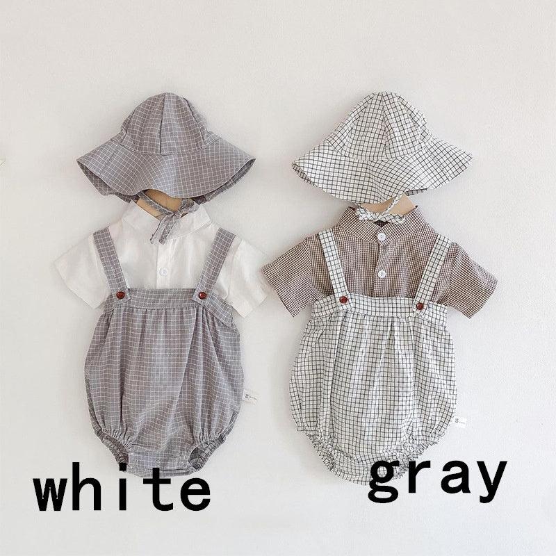 Baby Boy Clothes, Western Style Suspenders Suit, Baby One-piece