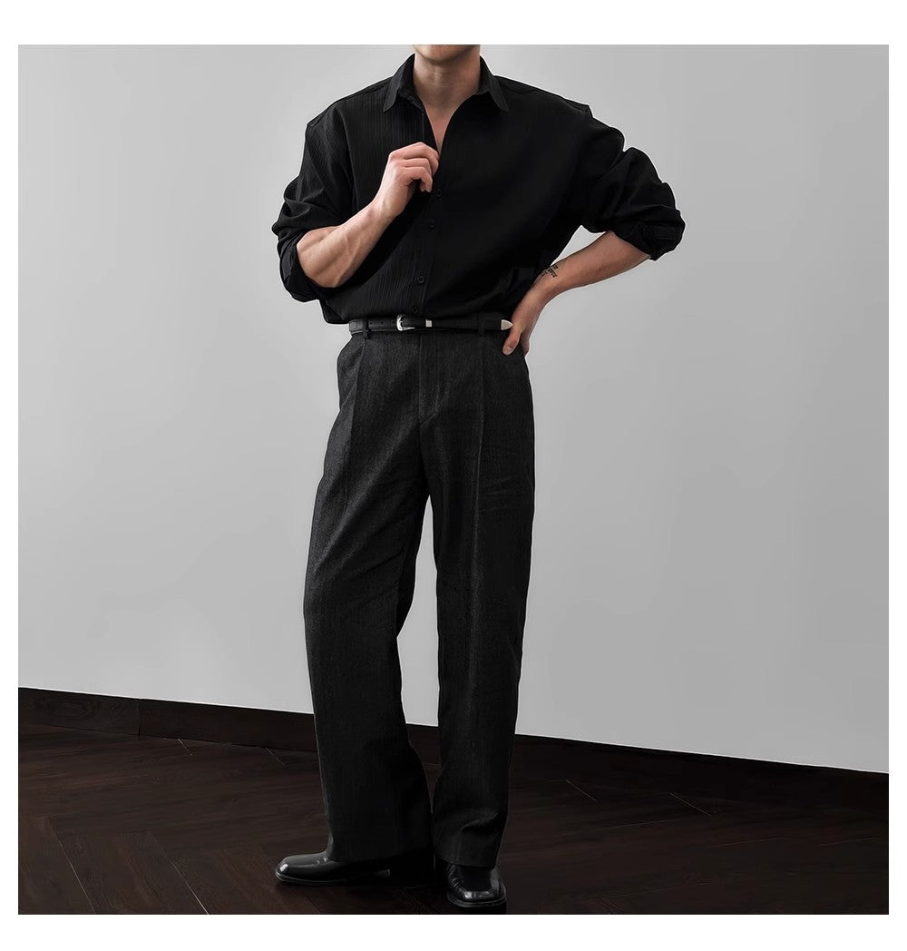 Men’s Premium Textured Long Sleeve Shirt | Effortless Sophistication for Everyday Style