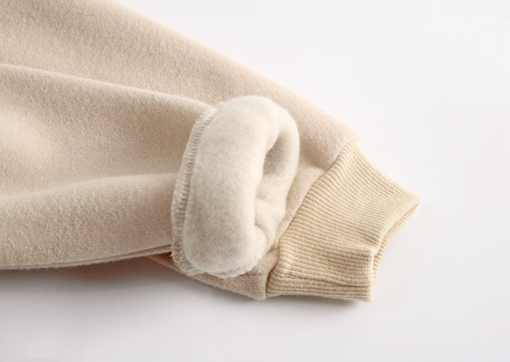 Cozy Velvet Baby Sweater Set | Warm Cotton Winter Outfit for Newborns & Toddlers – Cute Animal Design