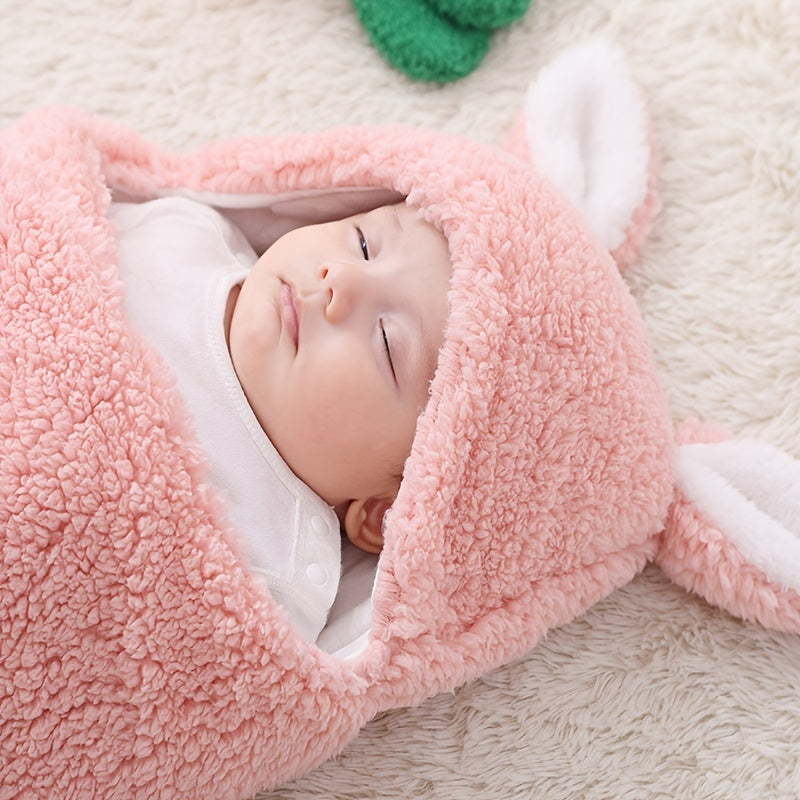 Ultra-Soft Baby Bunny Swaddle Sleeping Bag – Warm Fleece Wrap for Newborns | Keeps Your Baby Cozy, Safe & Loved All Night Lo
