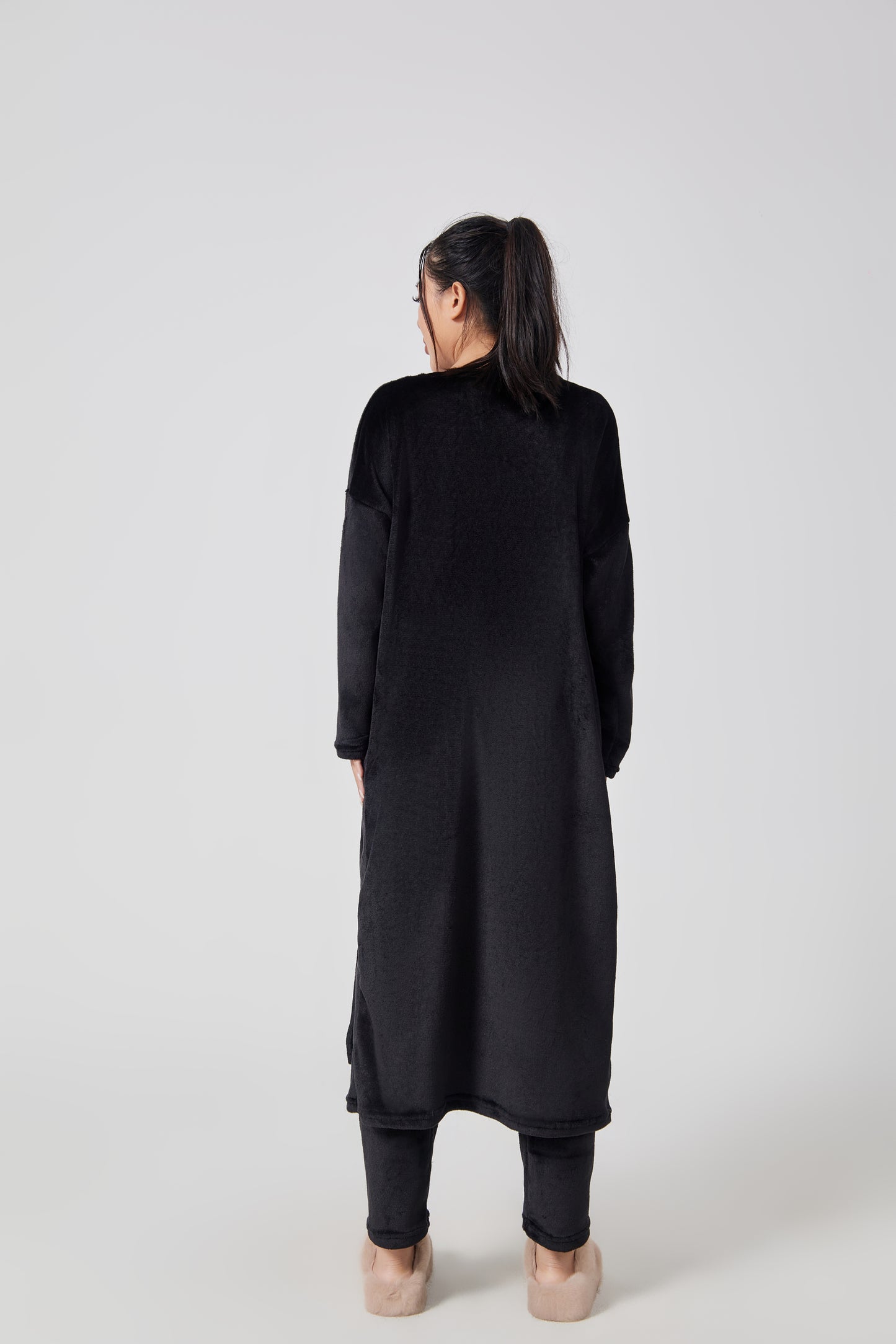 Ultimate Cozy Lounge Co-ord Set for Women | 3-Piece Fluffy Knit Loungewear – Cardigan, Crop Top & Pants