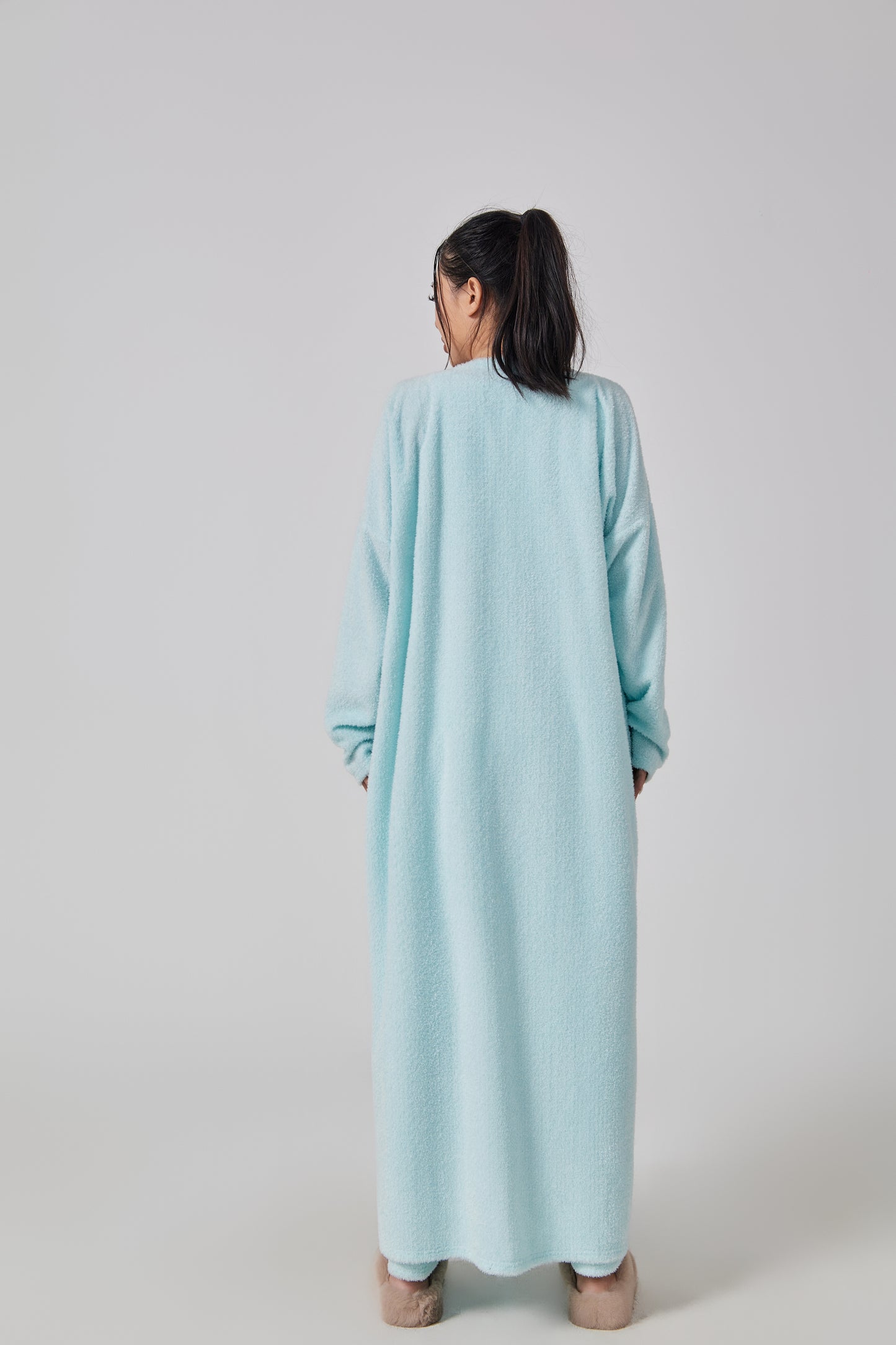 Ultimate Cozy Lounge Co-ord Set for Women | 3-Piece Fluffy Knit Loungewear – Cardigan, Crop Top & Pants