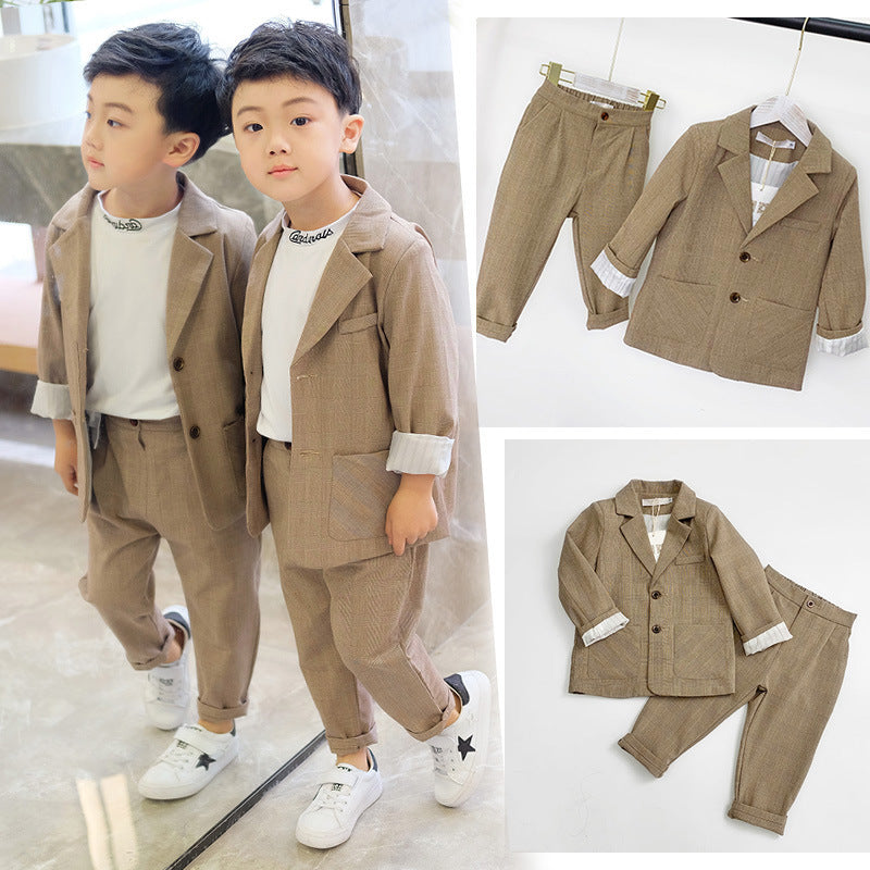 new Korean children's clothing boy casual two-piece tide handsome cute wind