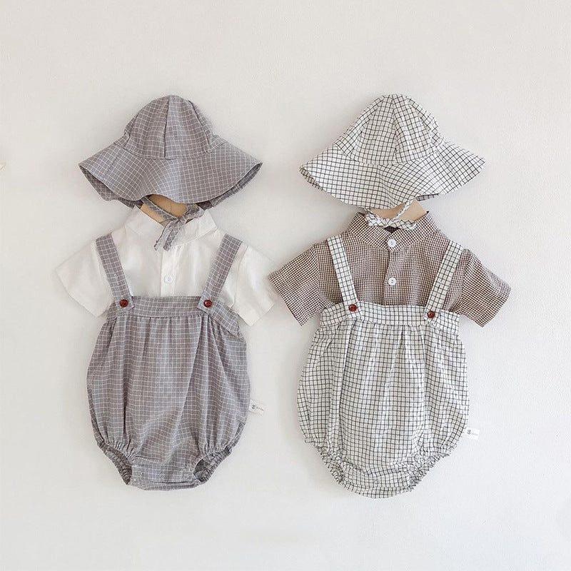 Baby Boy Clothes, Western Style Suspenders Suit, Baby One-piece