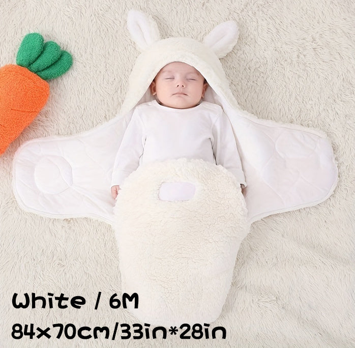 Ultra-Soft Baby Bunny Swaddle Sleeping Bag – Warm Fleece Wrap for Newborns | Keeps Your Baby Cozy, Safe & Loved All Night Lo