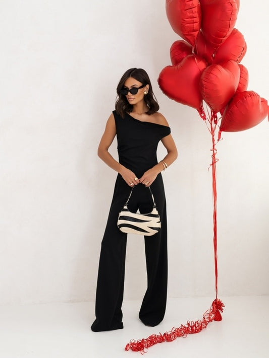 Elegant Off-Shoulder Jumpsuit for Women | Chic High-Waist Romper for Parties, Date Nights & Business Events
