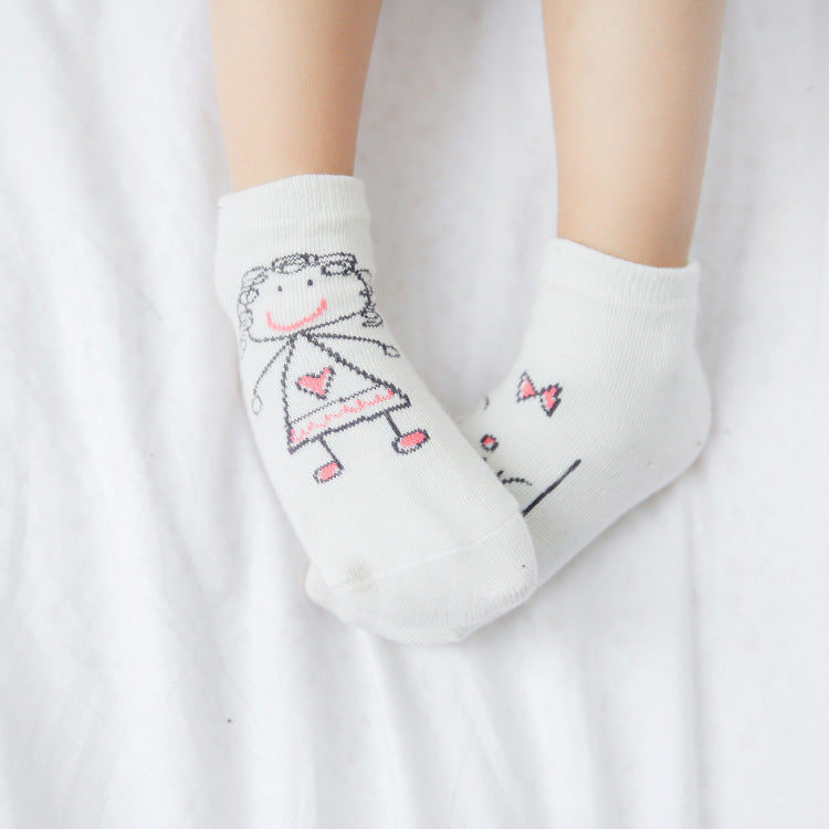 Soft Breathable Anti-Slip Baby Cotton Socks | Cute Cartoon Ruffle Socks for 0-4 Years | Toddler Spring & Summer Comfort Socks