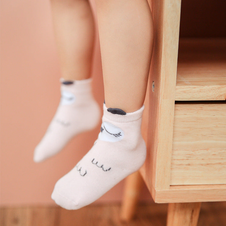 Soft Breathable Anti-Slip Baby Cotton Socks | Cute Cartoon Ruffle Socks for 0-4 Years | Toddler Spring & Summer Comfort Socks