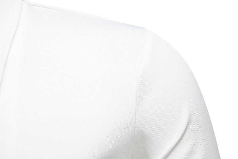 Men’s Modern Slim Fit Cross-Button Designer Shirt – Stylish Asymmetric Button Down for Casual & Party Wear