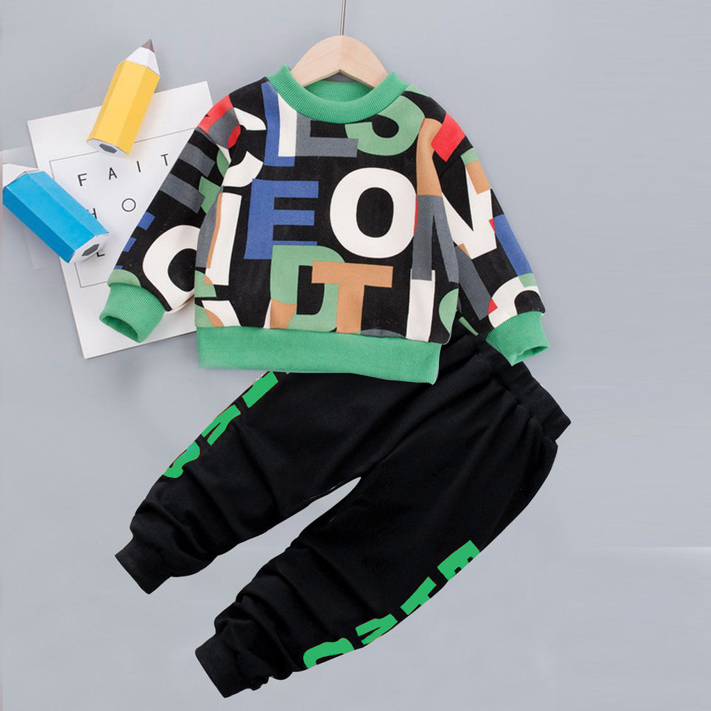 Boy suit two-piece cartoon sweater