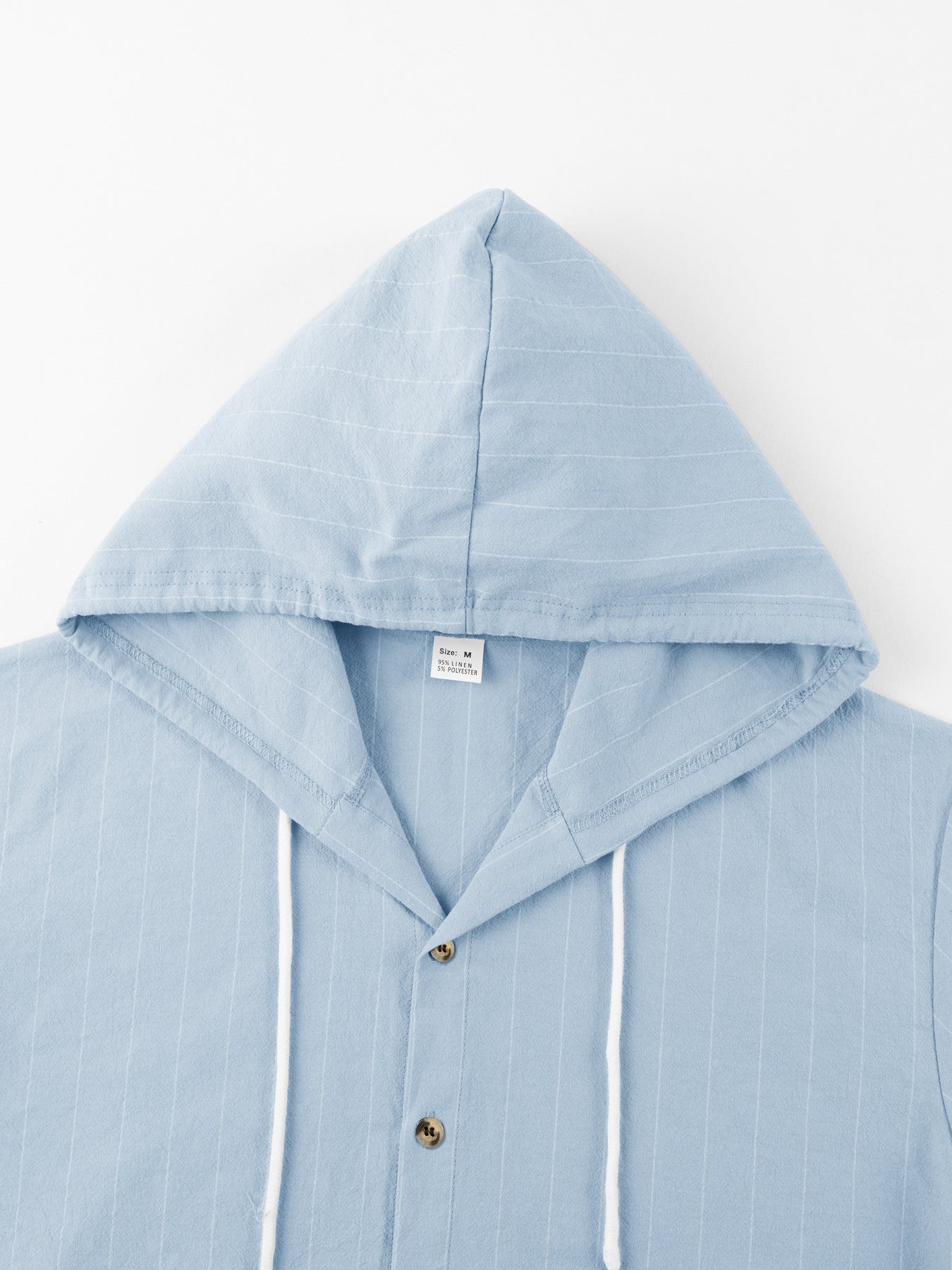 “Men’s Slim Fit Pinstripe Linen Hoodie Shirt – Effortless Style Meets All-Day Comfort | Casual Streetwear Elegance”