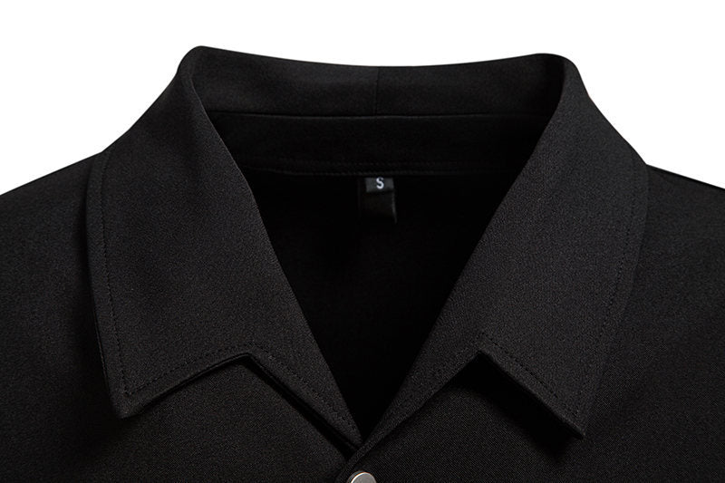 Men’s Modern Slim Fit Cross-Button Designer Shirt – Stylish Asymmetric Button Down for Casual & Party Wear