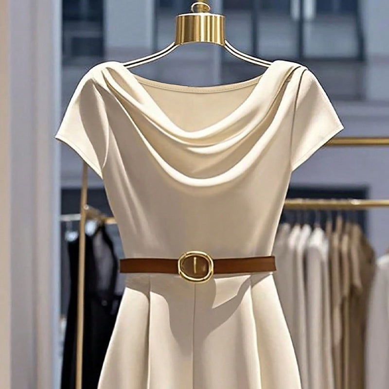 Elegant Satin Cowl Neck Jumpsuit – Timeless European Chic for Effortless Confidence