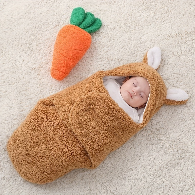 Ultra-Soft Baby Bunny Swaddle Sleeping Bag – Warm Fleece Wrap for Newborns | Keeps Your Baby Cozy, Safe & Loved All Night Lo