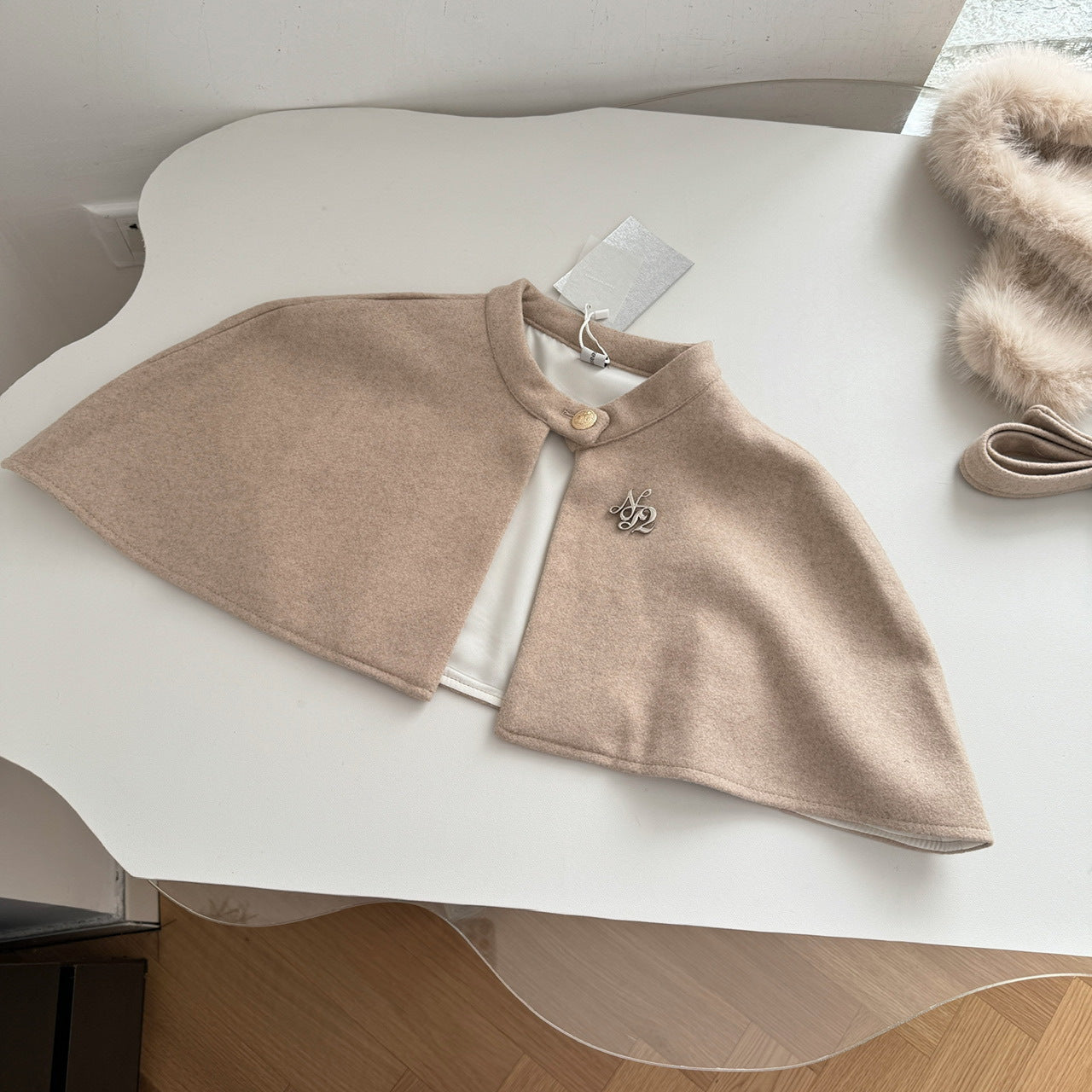 Luxury Wool Blend Coat Set with Faux Fur Collar & Detachable Cape – Elegant Winter Princess Coat for Women | Bloomberry Lifestyle