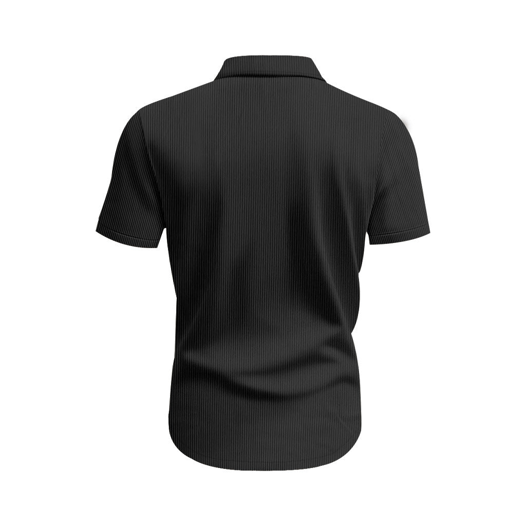 Men’s Premium Pinstripe Short Sleeve Shirt – Breathable Summer Casual Button-Down | Effortless Style for Everyday Confidence