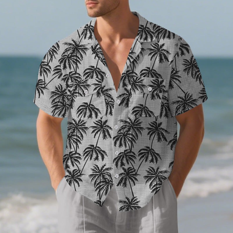European And American Men's Beach Short Sleeve