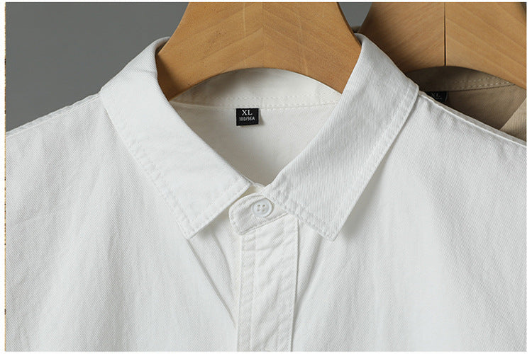 Minimalist Cotton Men’s Shirt – Smart Casual Long Sleeve for Office & Everyday Comfort | Effortless Modern Style