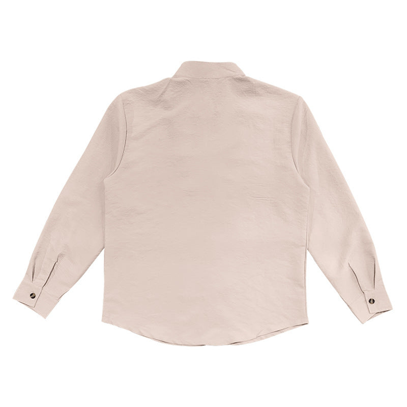 Island Breeze Men’s Linen Shirt – Palm Tree Embroidered Beachwear | Lightweight Vacation Casual Button-Up