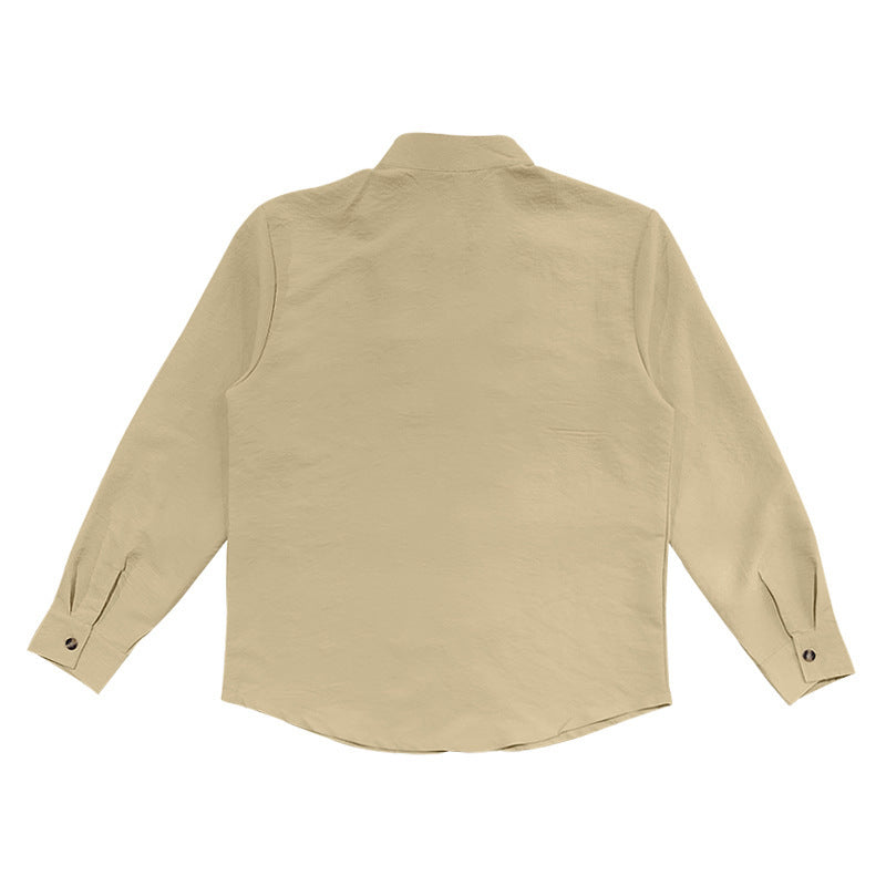 Island Breeze Men’s Linen Shirt – Palm Tree Embroidered Beachwear | Lightweight Vacation Casual Button-Up