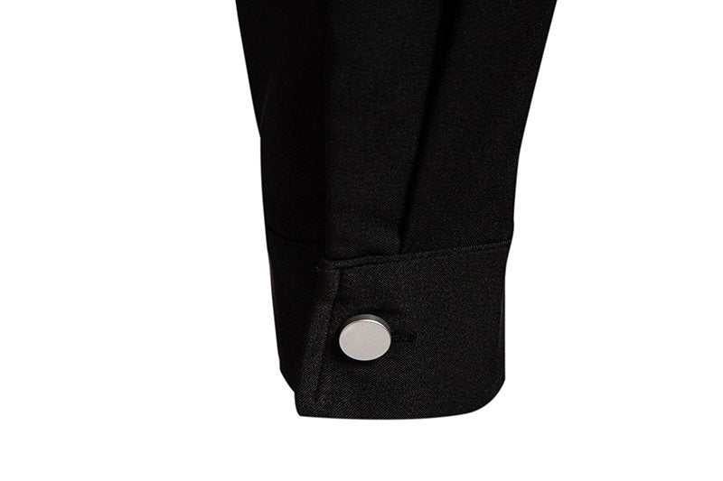 Men’s Modern Slim Fit Cross-Button Designer Shirt – Stylish Asymmetric Button Down for Casual & Party Wear