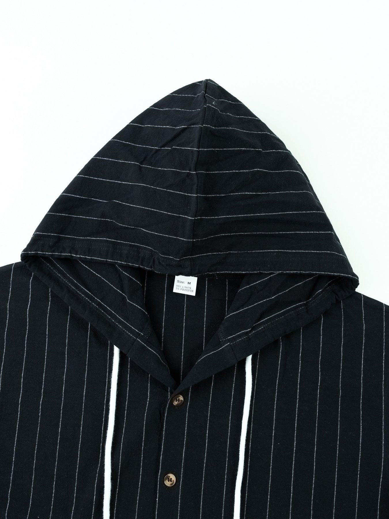 “Men’s Slim Fit Pinstripe Linen Hoodie Shirt – Effortless Style Meets All-Day Comfort | Casual Streetwear Elegance”