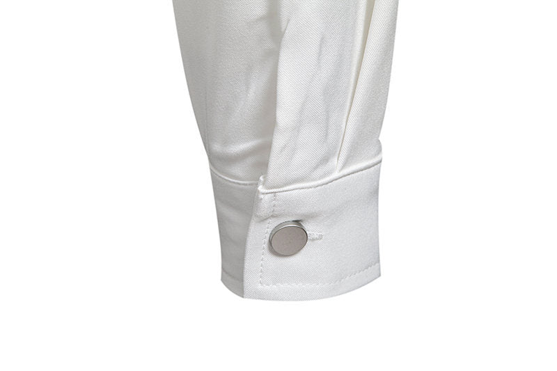 Men’s Modern Slim Fit Cross-Button Designer Shirt – Stylish Asymmetric Button Down for Casual & Party Wear