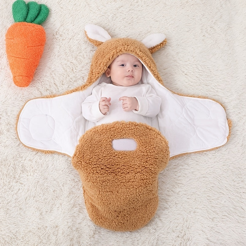 Ultra-Soft Baby Bunny Swaddle Sleeping Bag – Warm Fleece Wrap for Newborns | Keeps Your Baby Cozy, Safe & Loved All Night Lo
