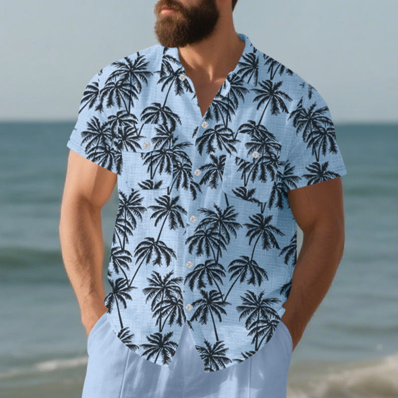 European And American Men's Beach Short Sleeve