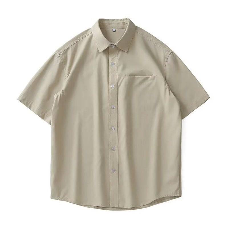 American-style Heavy Quality Shirt Men's Short Sleeve