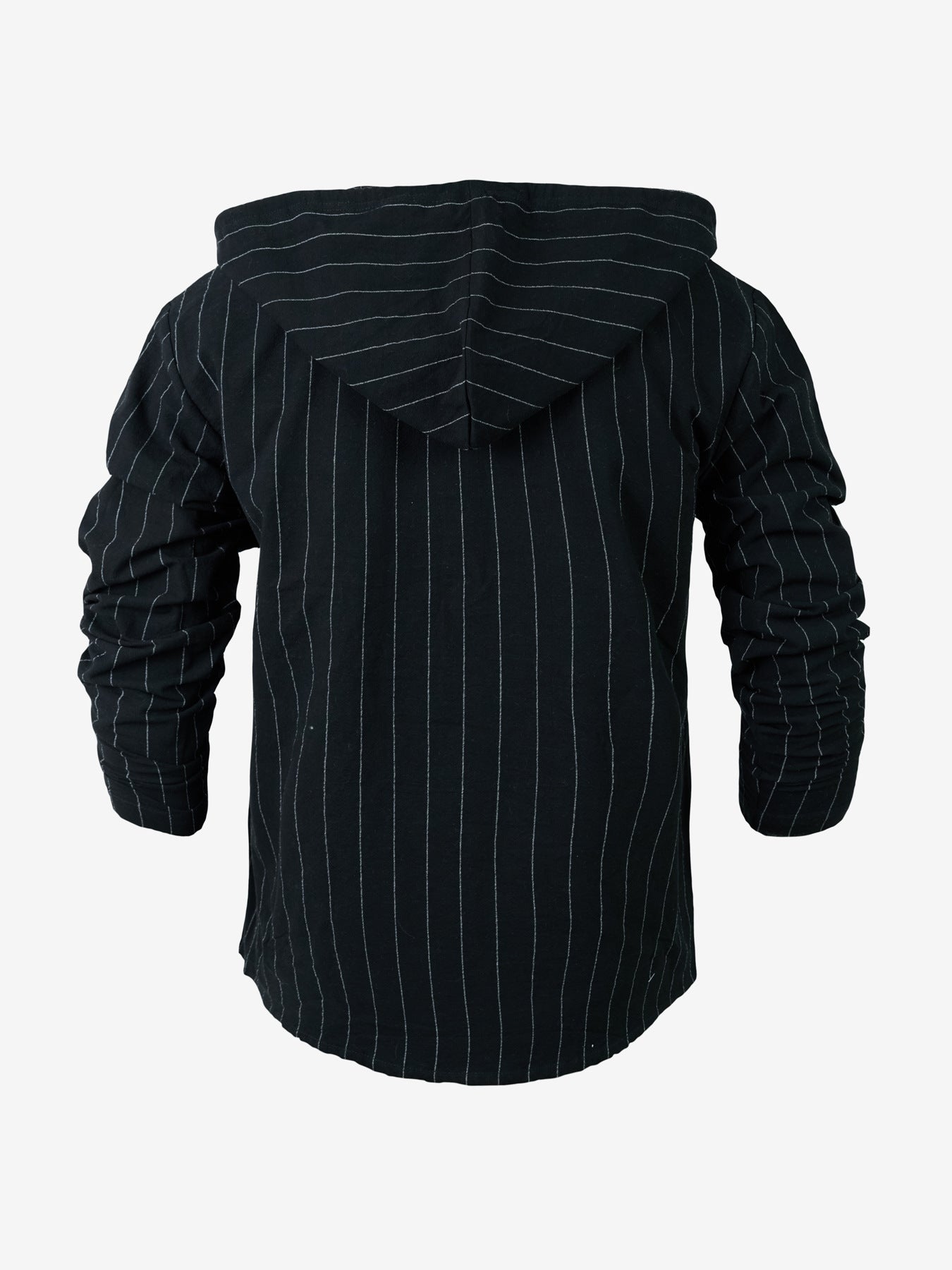 “Men’s Slim Fit Pinstripe Linen Hoodie Shirt – Effortless Style Meets All-Day Comfort | Casual Streetwear Elegance”